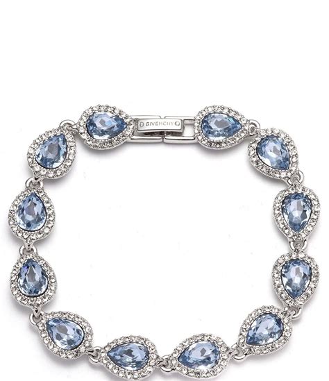 givenchy silver tone crystal bracelet|Givenchy bracelet crystal flex.